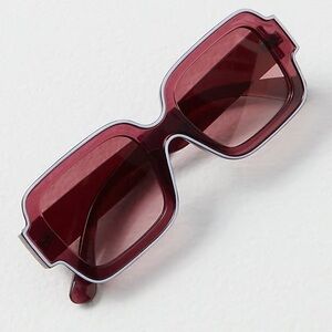Free People Red Square Shadow Side Sunglasses